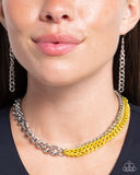 Paparazzi Tinted Tension- Yellow Necklace