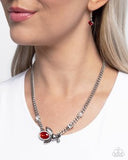 Paparazzi Bedazzled Beetle- Red Bee Necklace