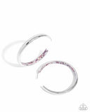 Paparazzi Proper Pizzazz- Pink Hoops Earrings