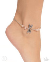 Paparazzi Dragonfly Dawn- Pink Anklet