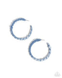 Paparazzi Denim Debut- Blue Hoops Earrings