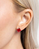 Paparazzi Squared Soprano- Red Earrings