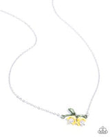 Paparazzi Tulip Drops- Yellow Necklace