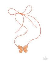 Paparazzi Fluttering Fervor- Orange Necklace