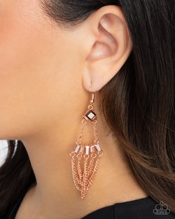 Paparazzi Fringe Fantasy- Cooper Earrings