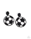 Paparazzi Grand Goalkeeper- Black Earrings