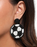 Paparazzi Grand Goalkeeper- Black Earrings