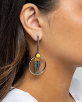 Paparazzi Feathered Future- Yellow Earrings