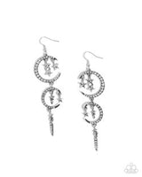 Paparazzi Celestial Cascade- White Earrings