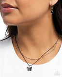 Paparazzi Adorable Ascension- Black Butterfly Necklace