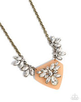 Paparazzi Scintillating Shield- Brass Necklace