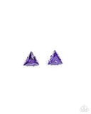 Paparazzi Triangular Twinkle- Purple Earrings