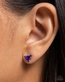 Paparazzi Triangular Twinkle- Purple Earrings