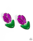 Paparazzi Tulip Triumph- Purple Earrings