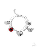 Paparazzi Lullaby Lucky- Red Bracelet