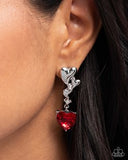 Paparazzi Valentines Vaudeville- Red Heart Earrings