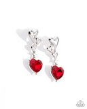 Paparazzi Valentines Vaudeville- Red Heart Earrings