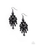 Paparazzi Chandelier Celebration- Black Earrings