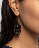 Paparazzi Chandelier Celebration- Black Earrings