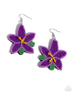 Paparazzi Seed Bead Symmetry- Purple Earrings