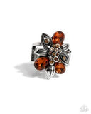 Paparazzi Carefree Corsage- Brown Ring