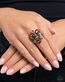 Paparazzi Carefree Corsage- Brown Ring