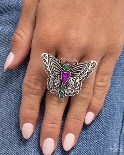 Paparazzi Adolescent Aerial- Purple Butterfly Ring