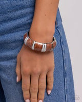 Paparazzi Pearly Persistence- Brown Bracelet