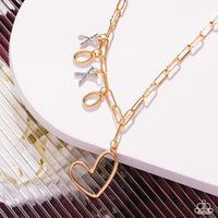 Paparazzi Courting Chains- Gold XO Heart Necklace