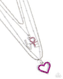 Paparazzi Courting Caliber- Pink Heart Necklace
