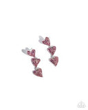 Paparazzi One Of The Girls- Pink Heart Earrings
