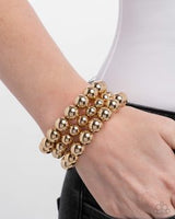 Paparazzi Refreshing Raindrops- Gold Bracelet