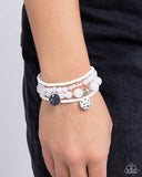 Paparazzi Superior Stack- White Bracelet