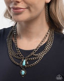 Paparazzi Laurel Layover- Brass Necklace