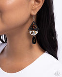 Paparazzi Abstract Articulation- Black Earrings