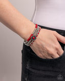 Paparazzi Bundle Up- Red Bracelet