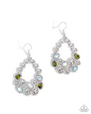 Paparazzi Prismatic Principal- Green Earrings