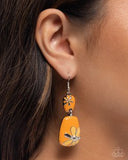 Paparazzi Floral Familia- Orange Earrings