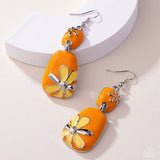 Paparazzi Floral Familia- Orange Earrings