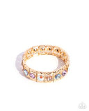 Paparazzi Taking SQUARE Of Business- Gold Bracelet