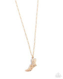 Paparazzi Dazzling-Yard Dash- Gold Necklace