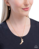 Paparazzi Dazzling-Yard Dash- Gold Necklace