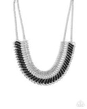 Paparazzi Commanding Connections- Black Necklace