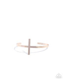 Paparazzi Holy Headline- Gold Cross Bracelet
