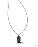 Paparazzi Blazing Boot- Black Necklace