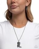 Paparazzi Blazing Boot- Black Necklace