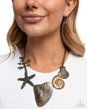 Paparazzi Along the Reef- Brass Necklace