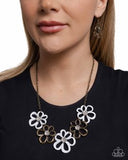 Paparazzi Beau Bouquet- Brass Necklace