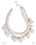 Paparazzi Sophisticated to the Max - White Necklace