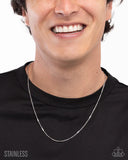 Paparazzi No Drama - Silver Men Necklace